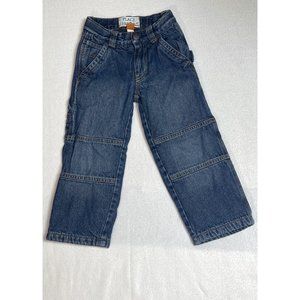 The Children's Place Bottoms Fleece Lined Carpenter Jeans Blue size 4 pre-owned